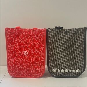 lululemon athletica Red and Gray Tote Duo